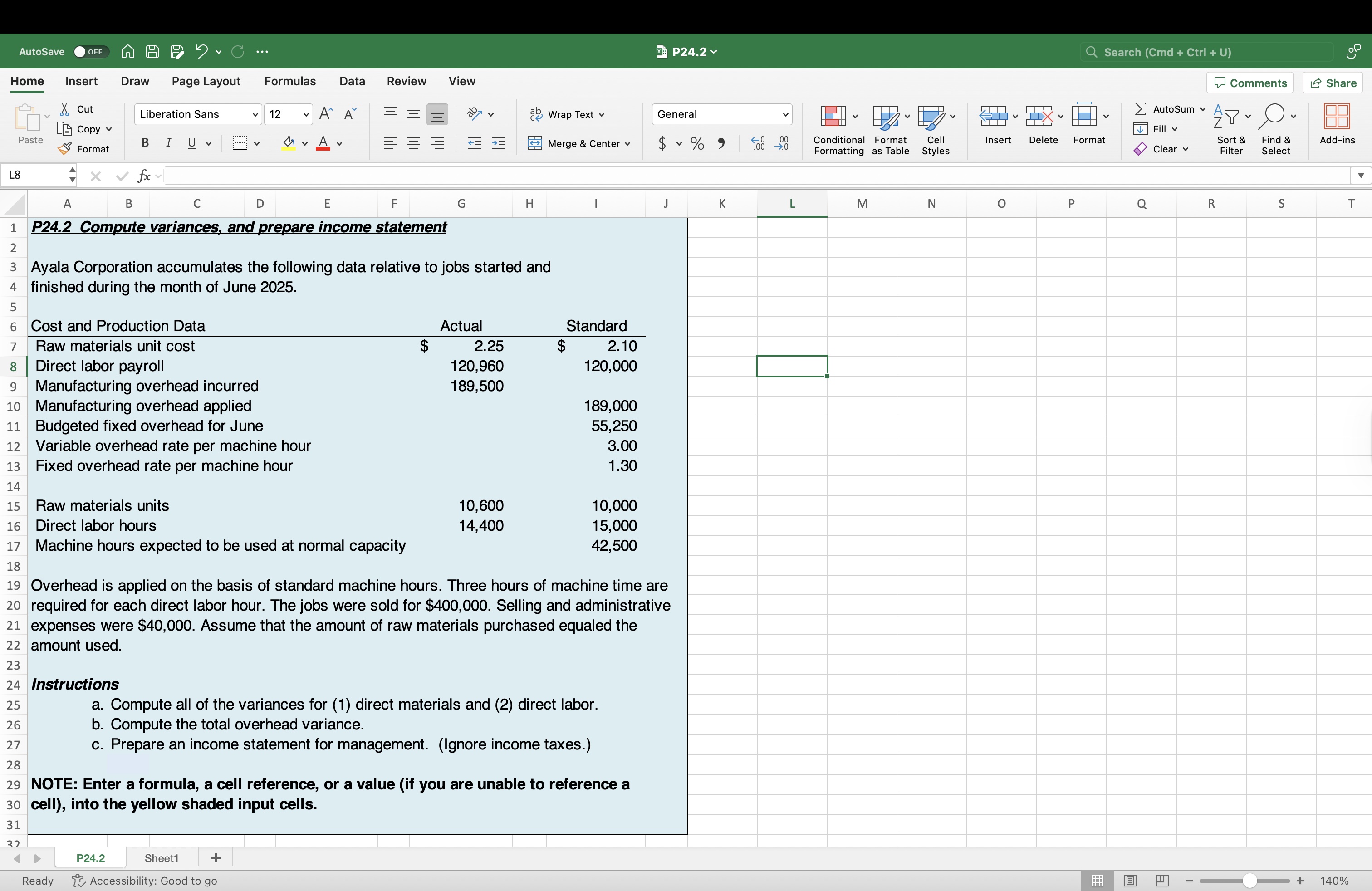 P 2 4 . 2 Prepare a n variances, and prepare