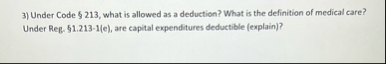 Under Code $ 2 1 3 , what is allowed as a