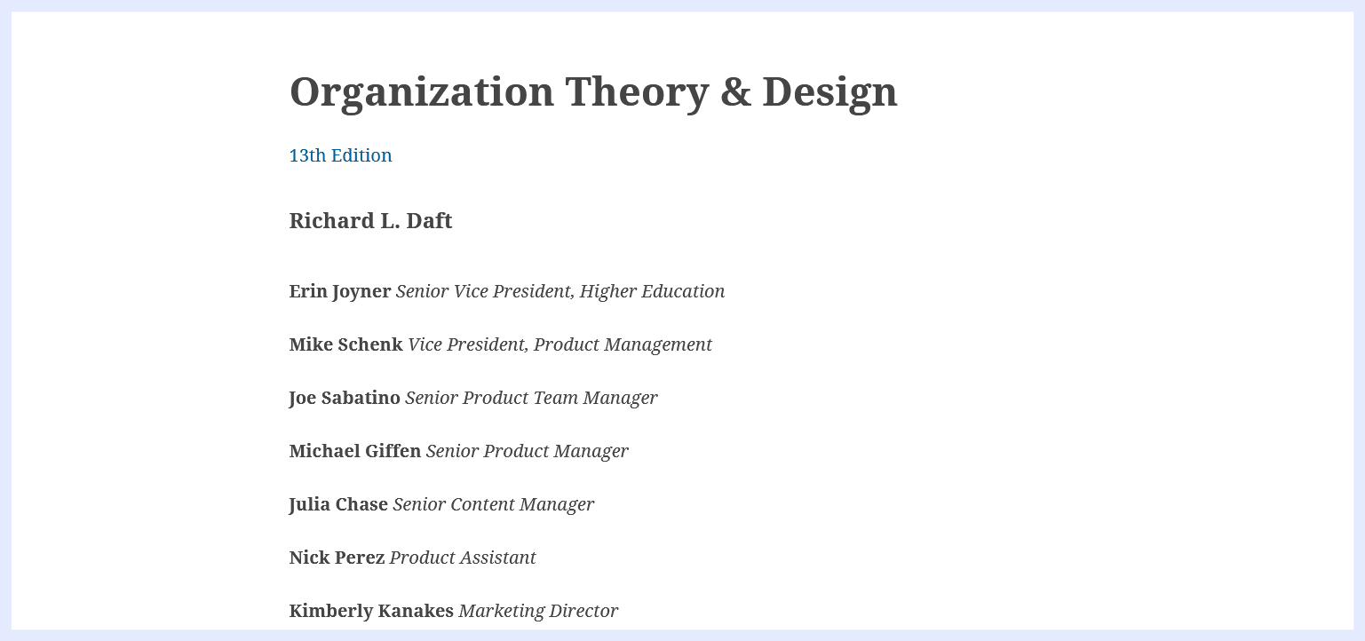 Assignment : Case Study: Disorganization at Semco