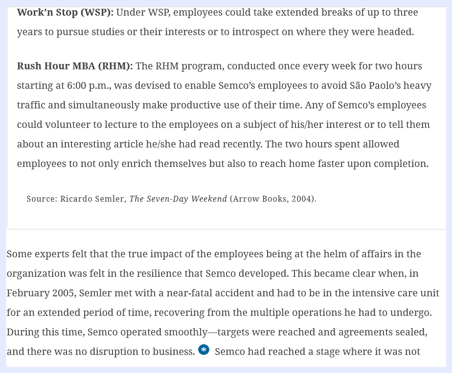 Assignment : Case Study: Disorganization at Semco