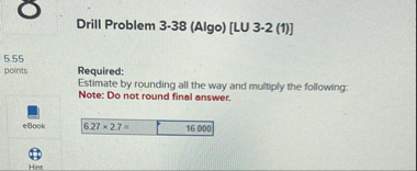 0 Drill Problem 3 - 3 8 ( Algo ) [ LU 3 - 2 ( 1 )