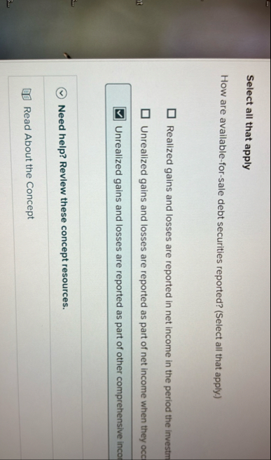 Select all that apply How are available - for -