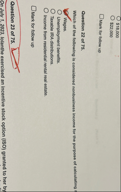 $ 1 8 , 0 0 0 $ 2 2 , 0 0 0 Mark for follow up