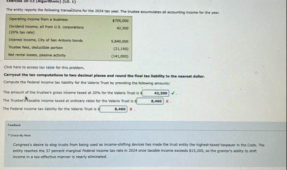 Exercise 2 0 - 1 2 ( Algorithmic ) ( LO . 1 ) The
