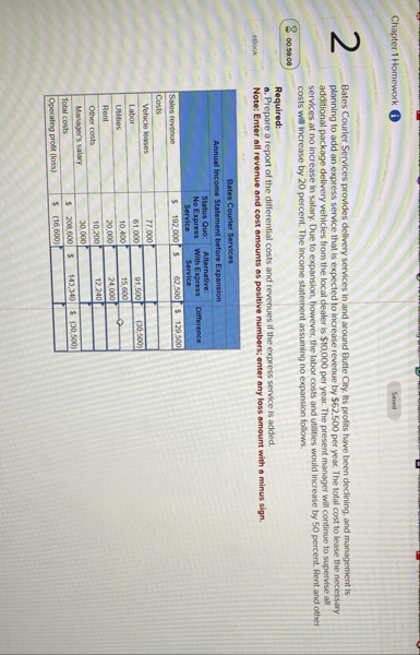 Chapter 1 Homework ( i ) Served 2 ebook Bates