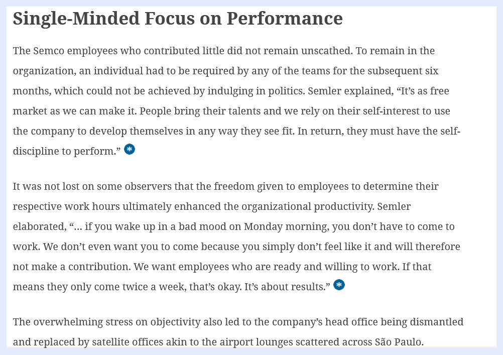 Assignment : Case Study: Disorganization at Semco