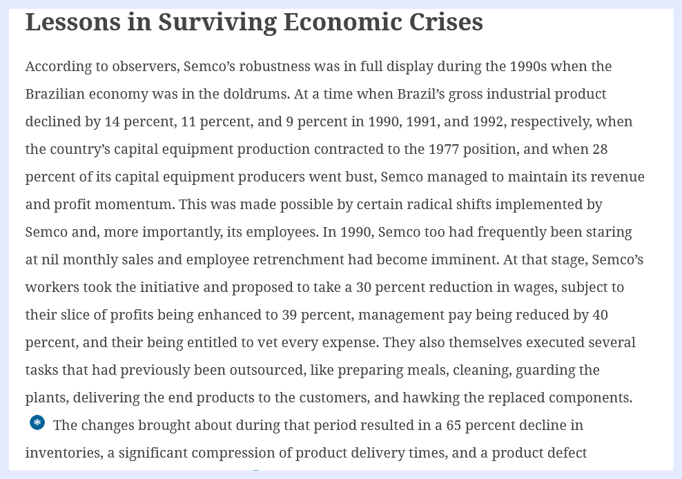 Assignment : Case Study: Disorganization at Semco