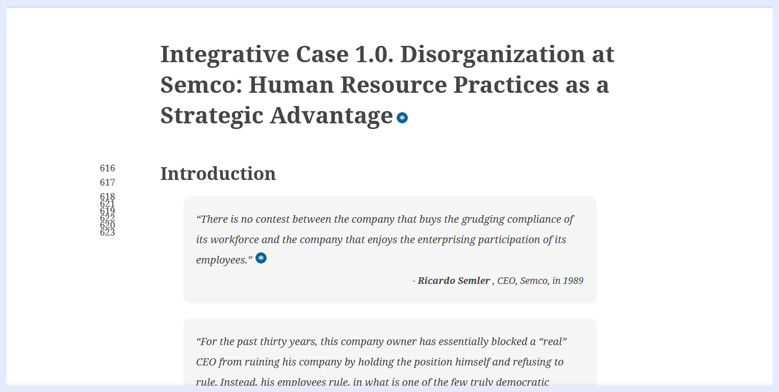Assignment : Case Study: Disorganization at Semco