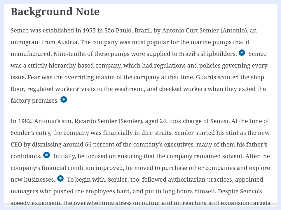 Assignment : Case Study: Disorganization at Semco