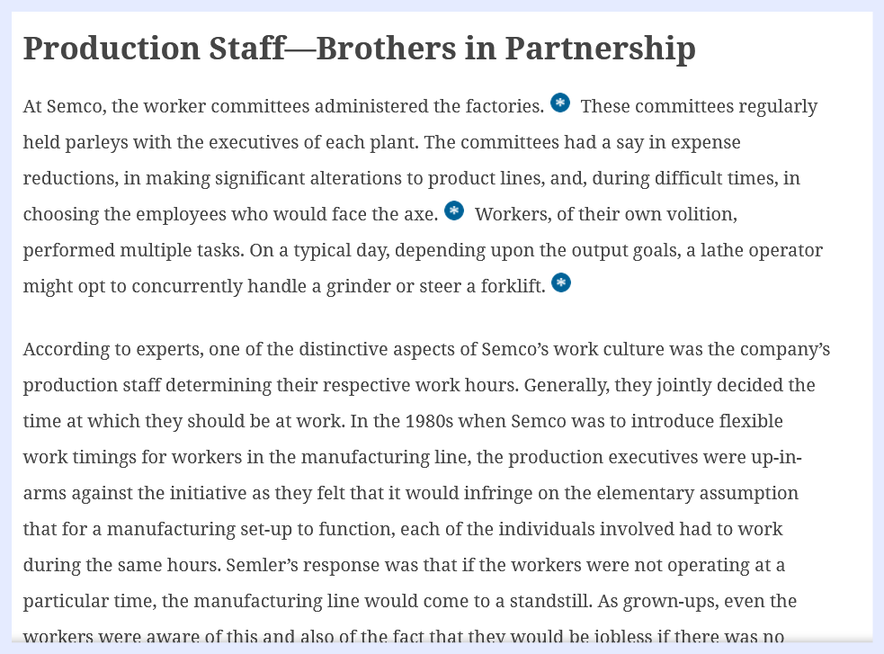 Assignment : Case Study: Disorganization at Semco