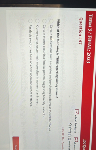 TERM 3 / FINAL: 2 0 2 3 Question # 4 7 1 5 0 Qu