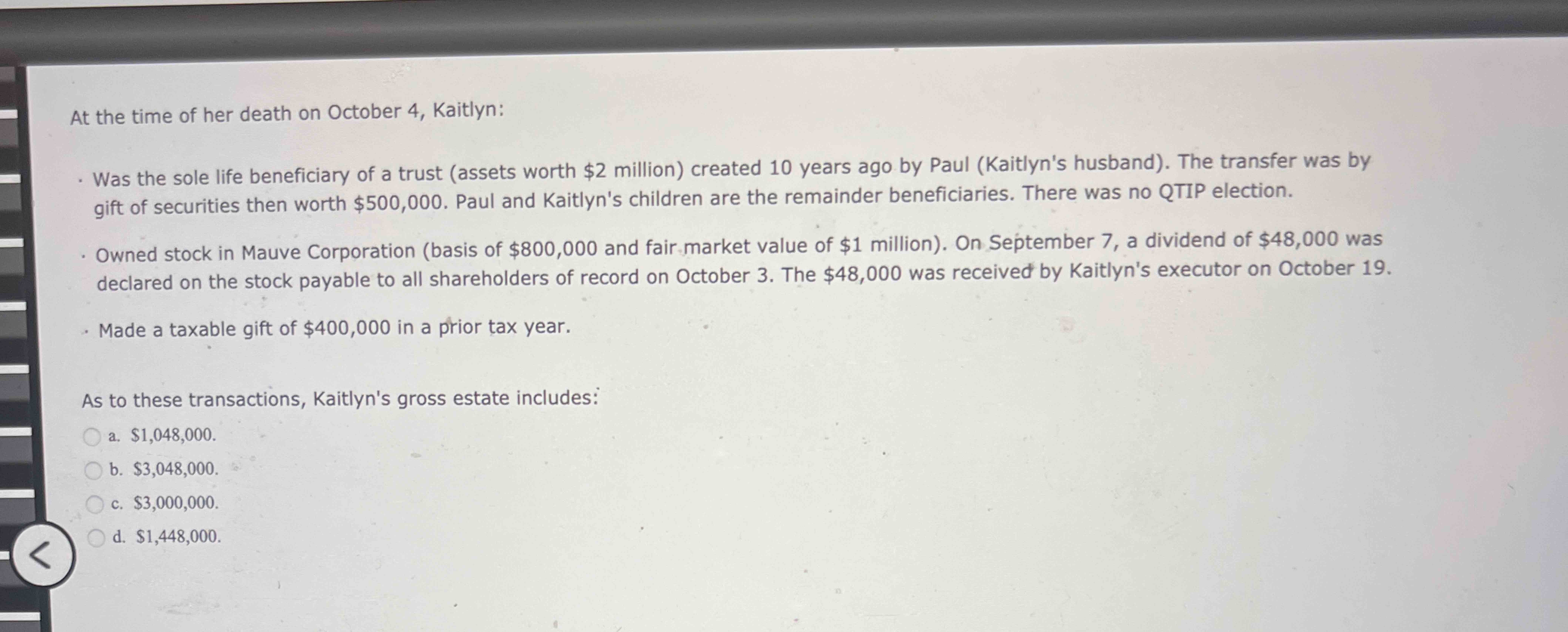 $ 2 million$ 5 0 0 , 0 0 0 $ 8 0 0 , 0 0 0 and