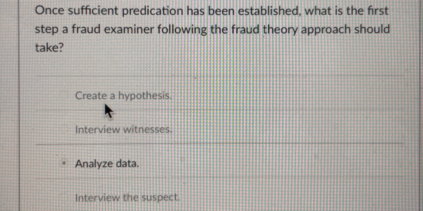 Once sufficient predication has been established,