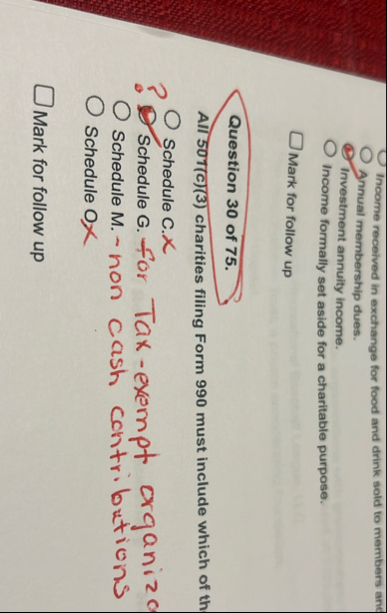 Income received in exchange for food and drink