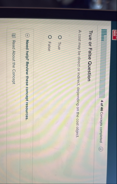 Hill | | | | | | ur | 4 of 4 6 Concepts completed