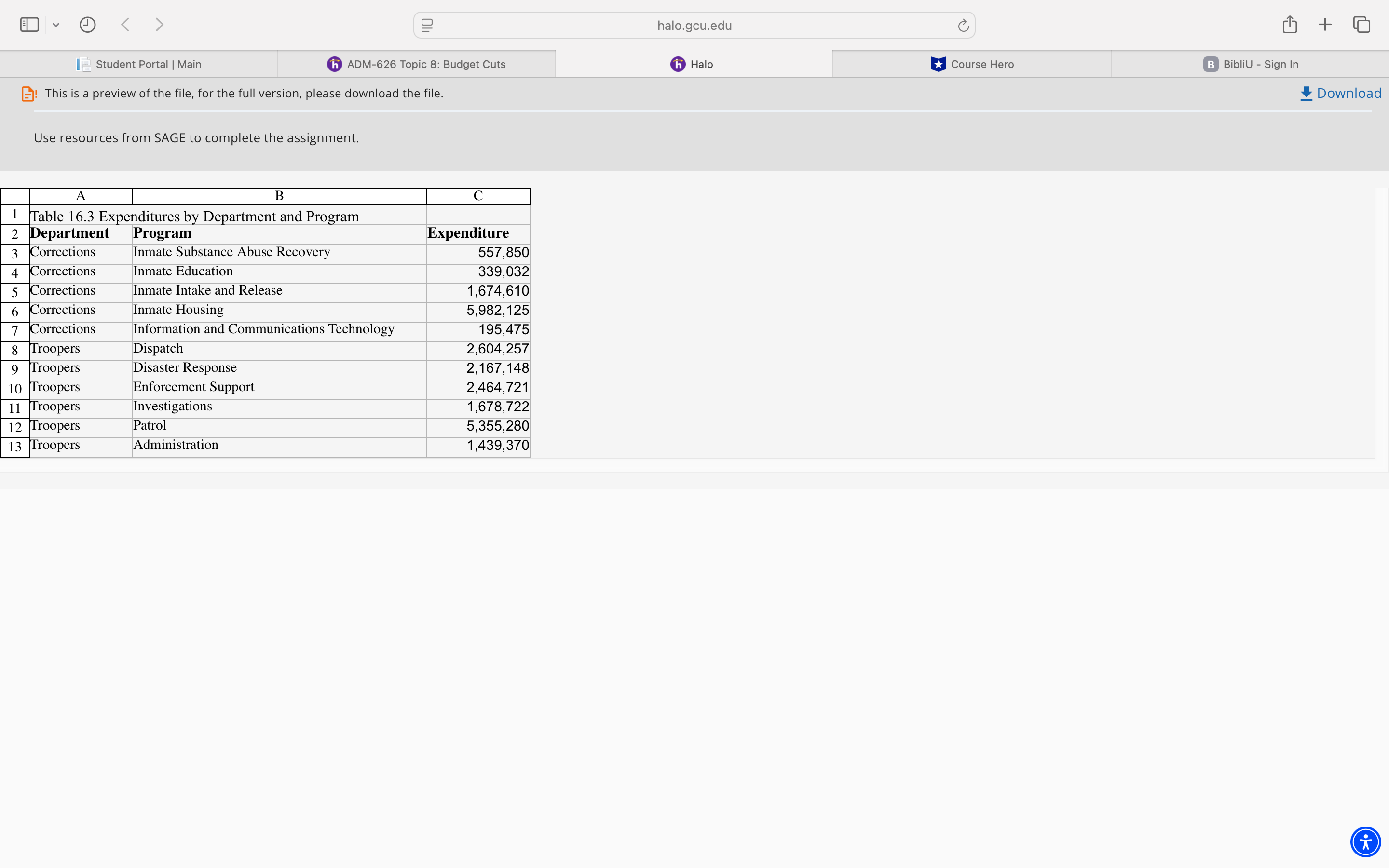 Complete all questions in assignment section of