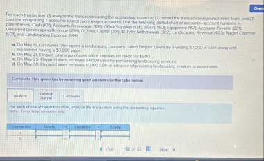 For rach transaction, ( f ) analyze the