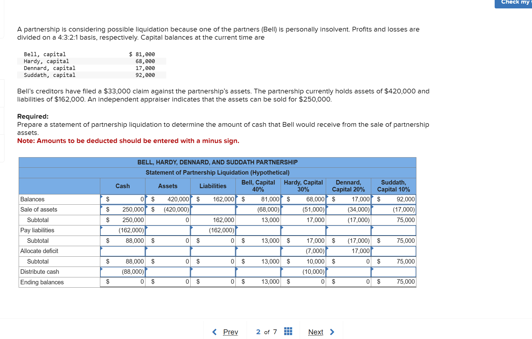 check my A partnership is considering possible