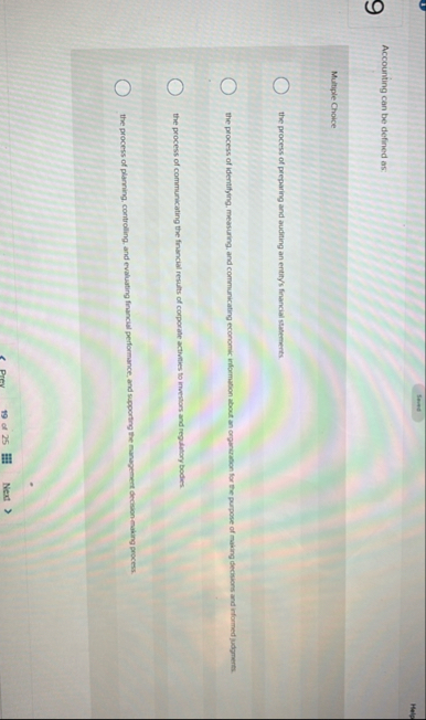 Semed Accounting can be defined as: Multiple