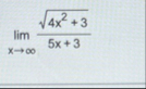 lim x 4 x 2 + 3 2 5 x + 3