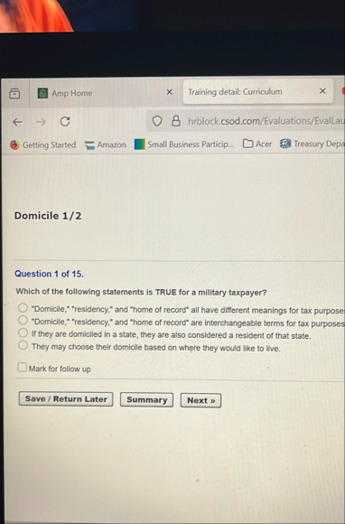 Amp Home Training detail: Curriculum