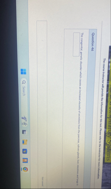 The course instructor will provide the