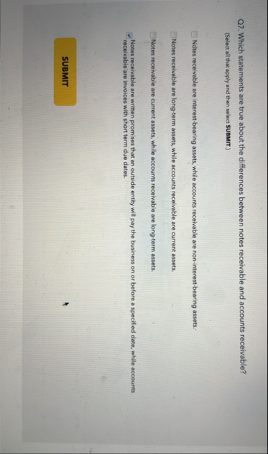 Q 7 . Which statements are true about the