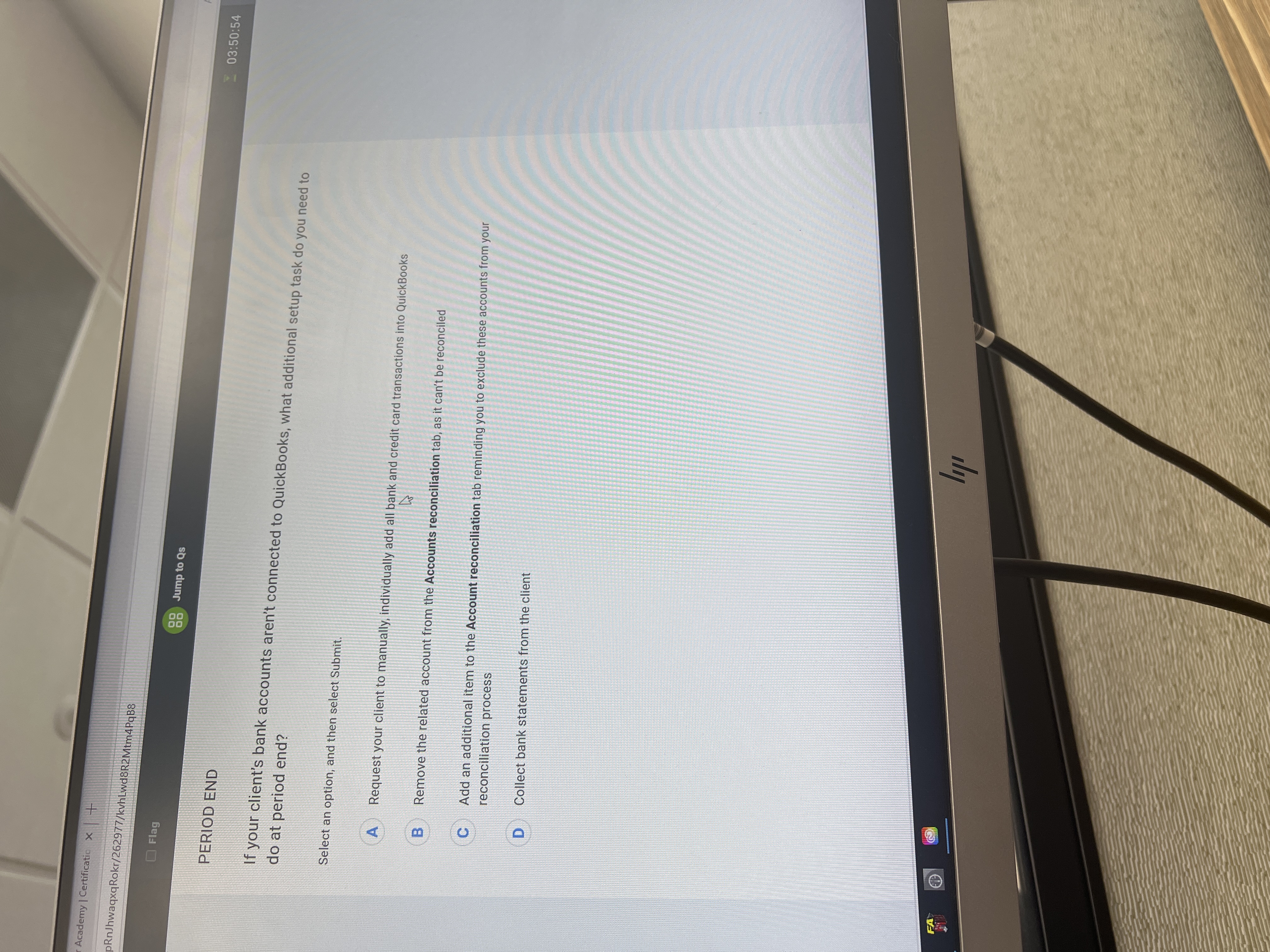 PERIOD END 0 3 : 5 0 : 5 4 If your client's bank