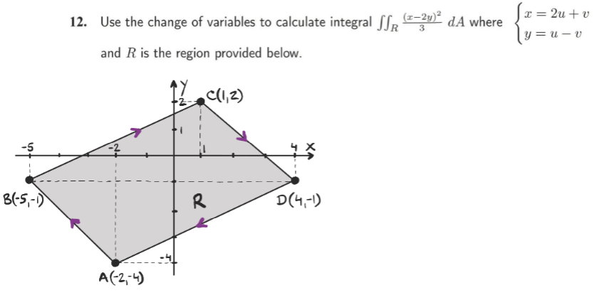 Use the change o f variables t o calculate