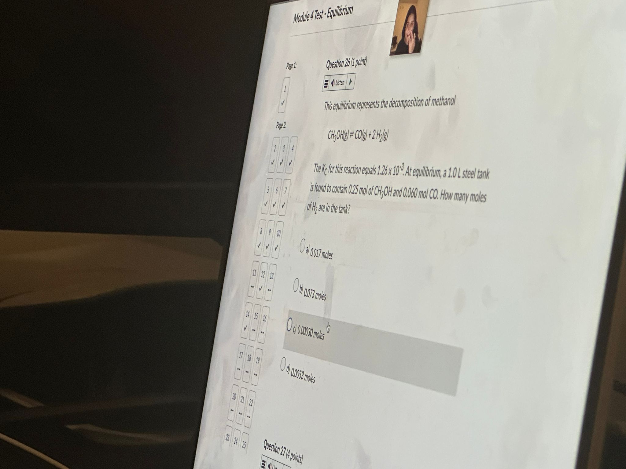 Answer this Module 4 Test . Equilibrium Question