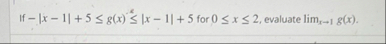 If - | x - 1 | + 5 g ( x ) - e | x - 1 | + 5 for