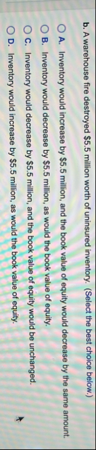 b . A warehouse fire destroyed $ 5 . 5 million