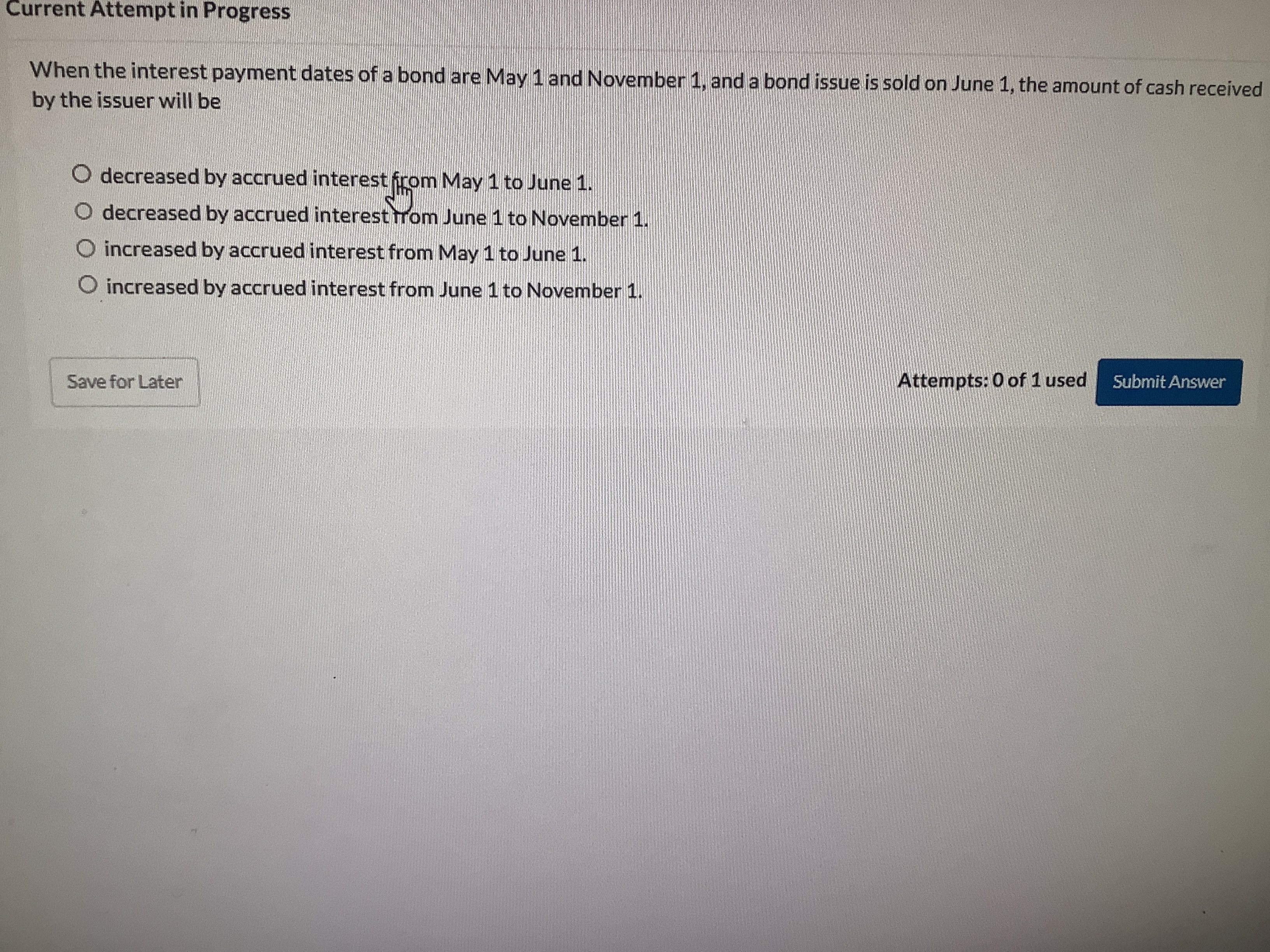 Current Attempt in Progress When the interest