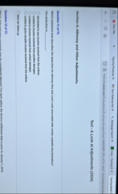 Test - A Look at Adjustments ( 2 0 2 4 ) Section