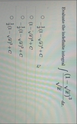 Evaluate the indefinite integral ( 1 - x 2 ) 3 x