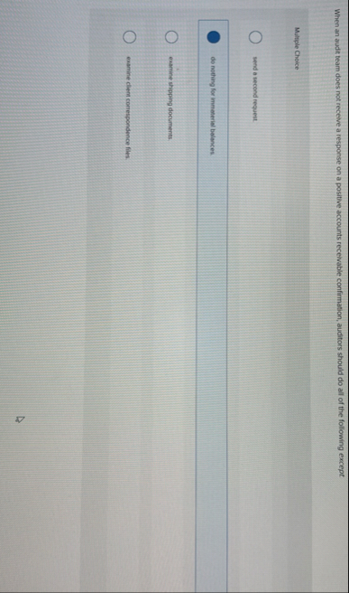 When an audit team does not receive a response on