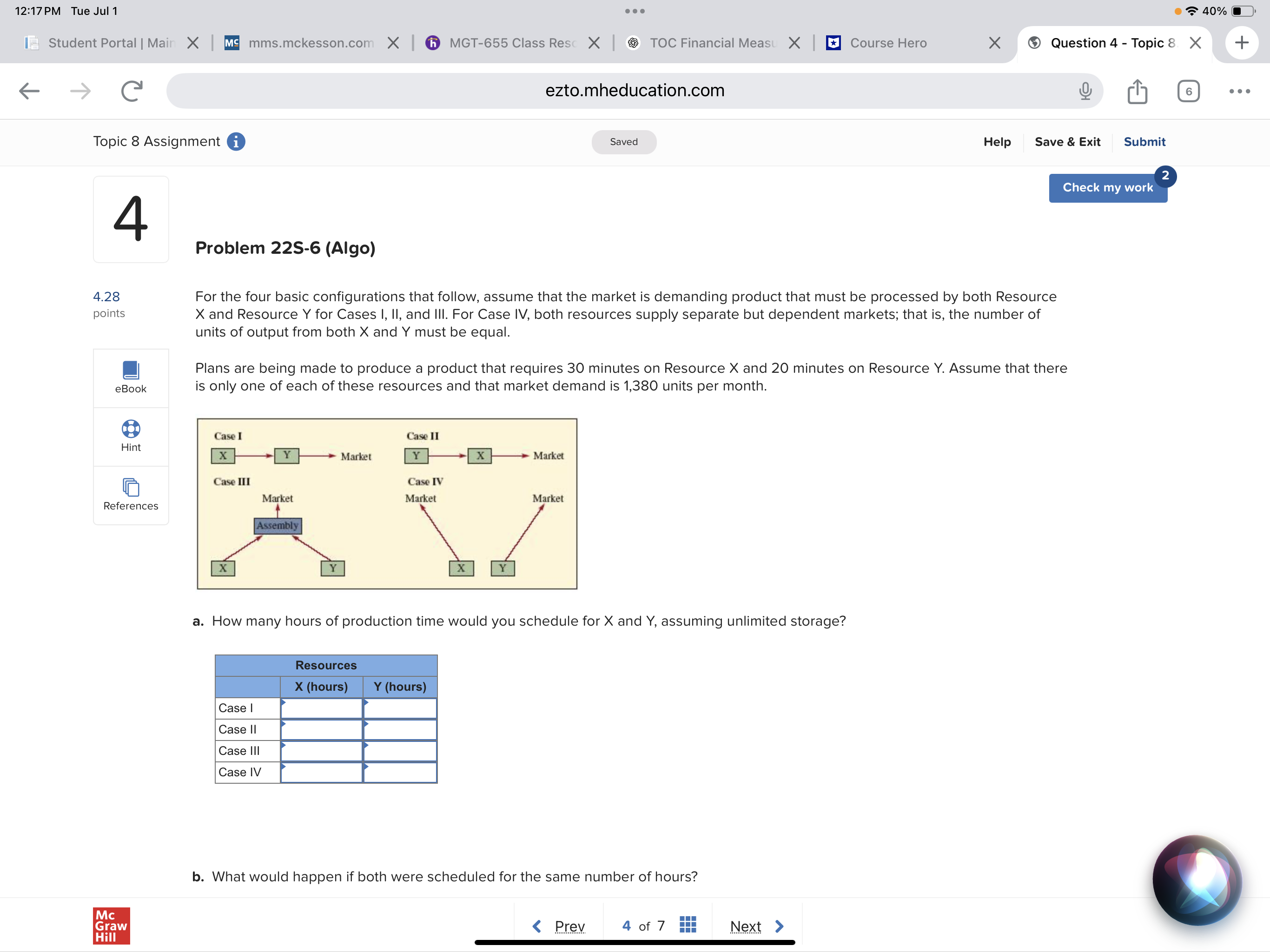 12:17 PM Tue Jul 1 . . . . 40% Student Portal |