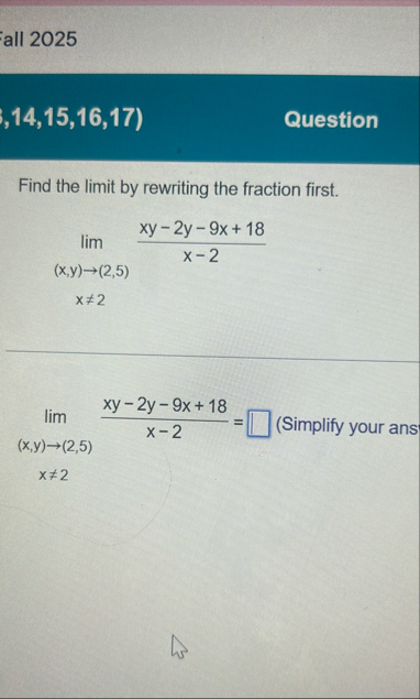 all 2 0 2 5 , 1 4 , 1 5 , 1 6 , 1 7 ) Question