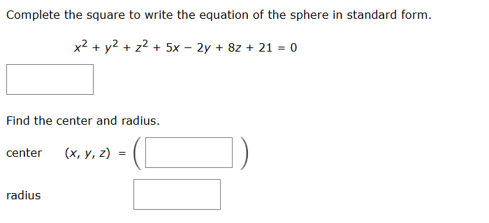 Complete the square t o write the equation o f