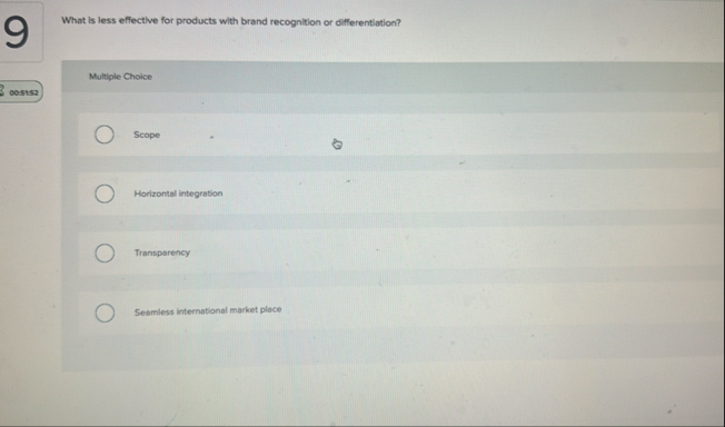 9 What is less effective for products with brand