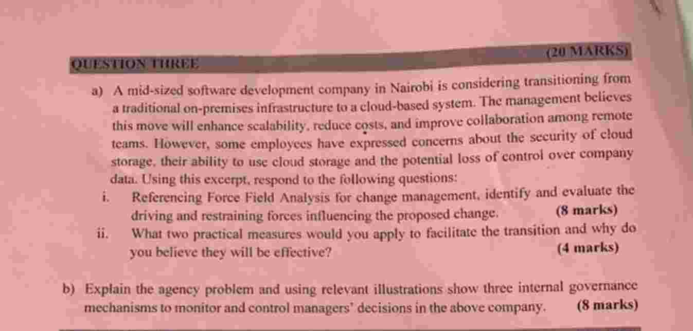 a ) A mid - sized software development company in