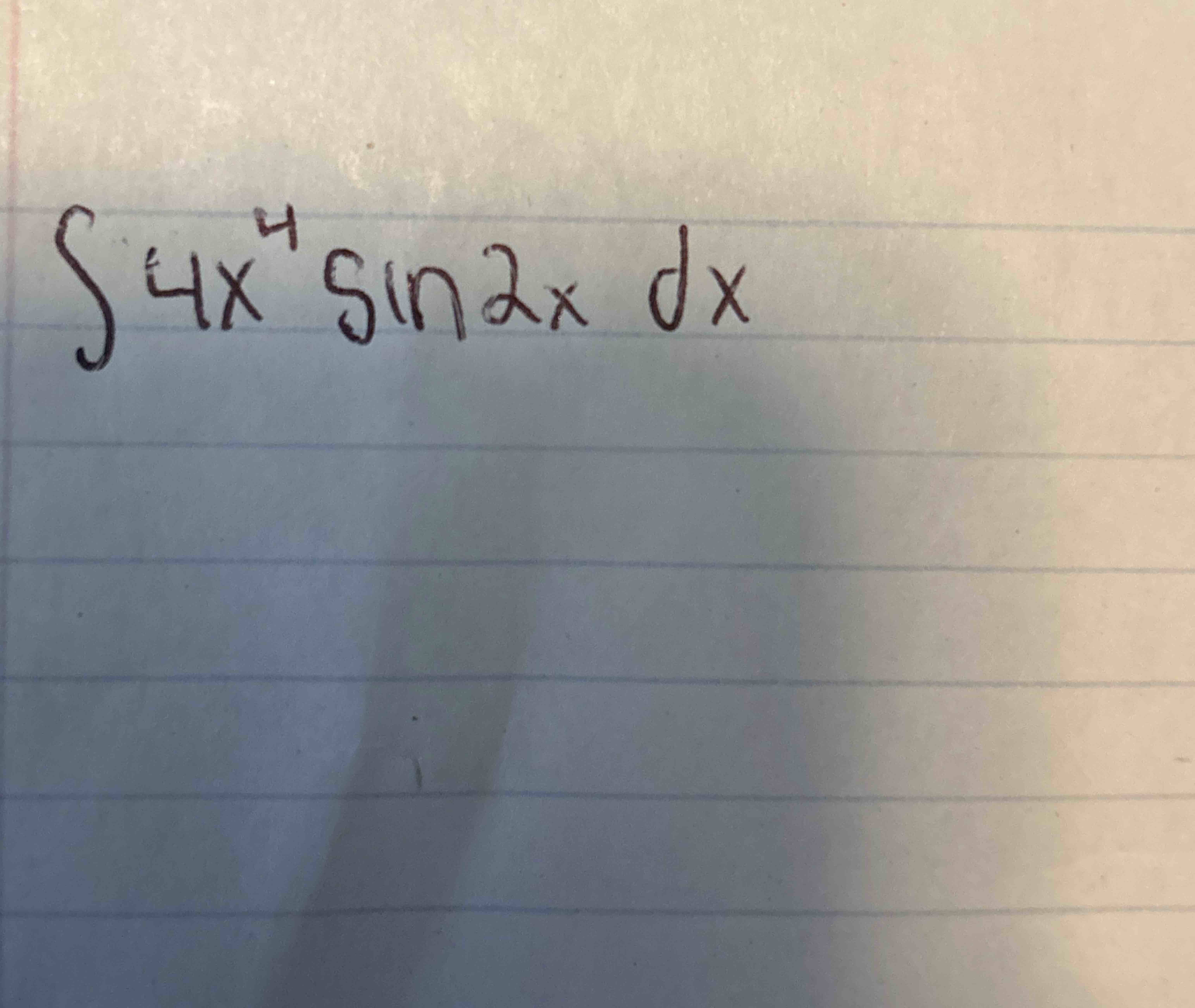 4 x 4 s i n 2 x d x