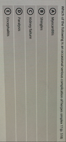 Which of the following is an occasional serious