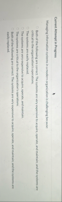 Current Attempt in Progress Managing information