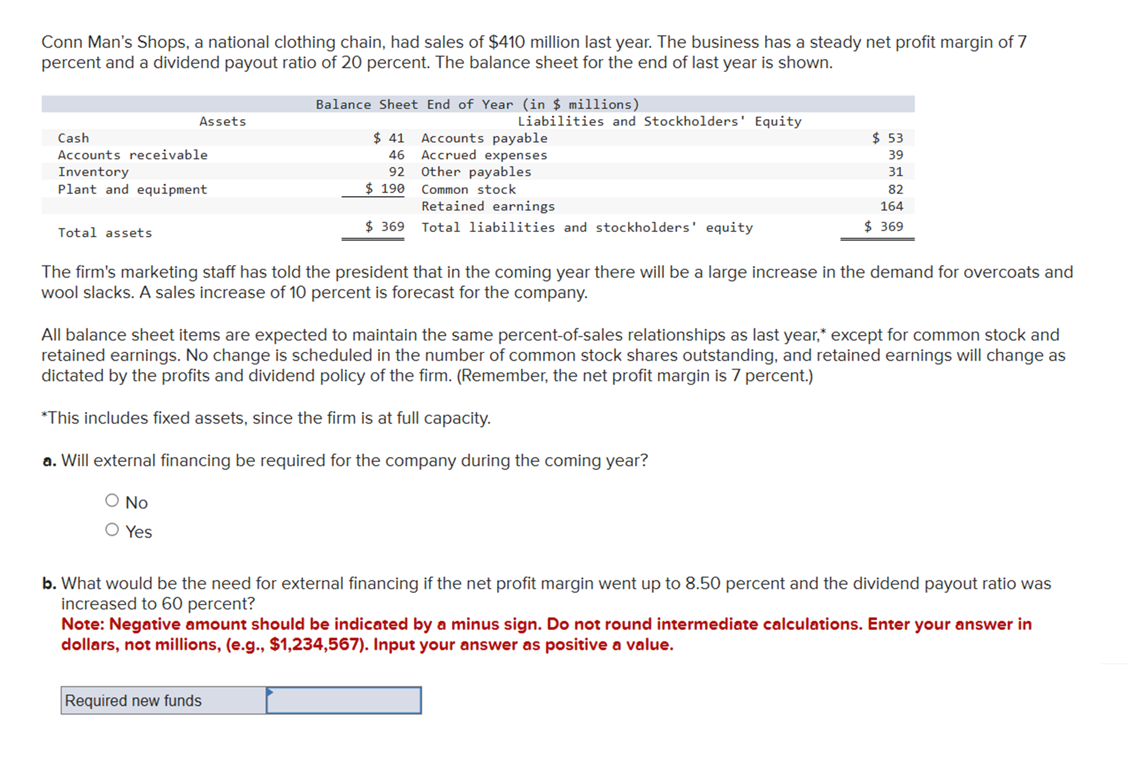 increased t o 6 0 percent? Note: Negative amount