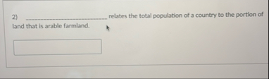 relates the total population of a country to the