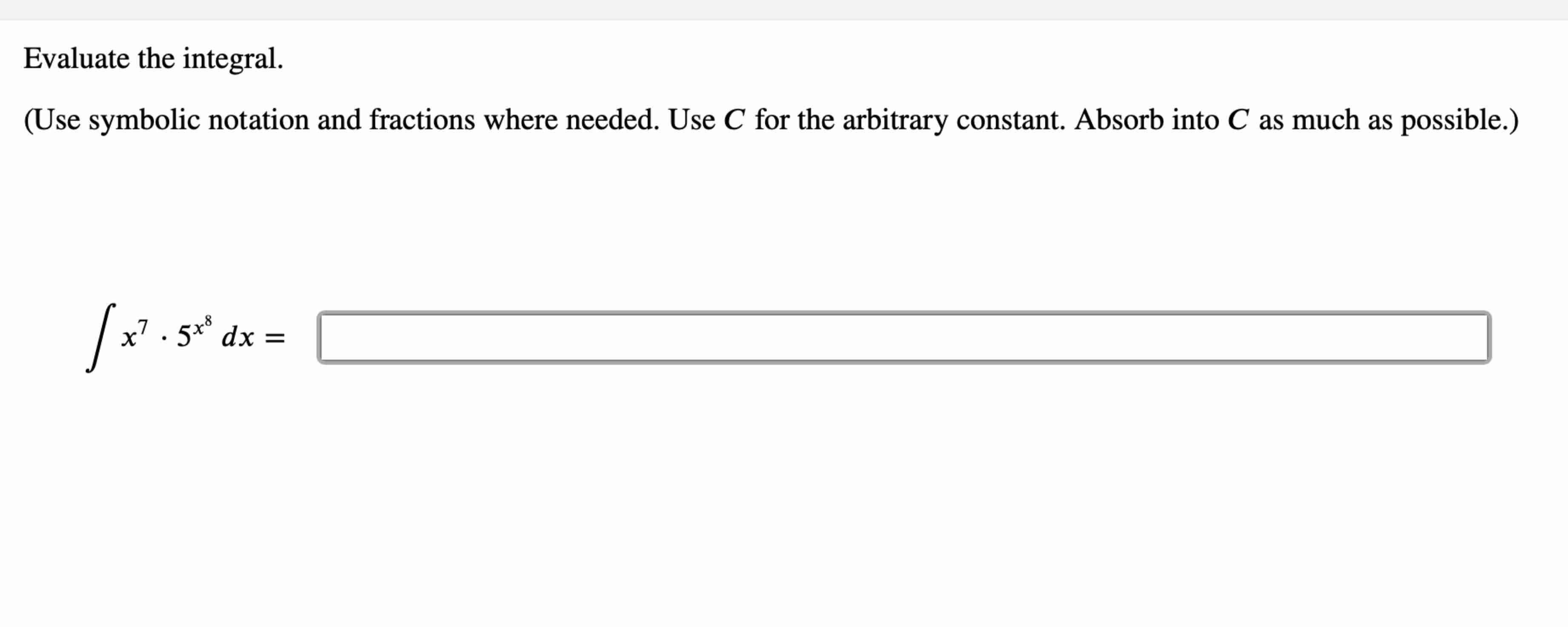 C for the arbitrary constant. Absorb into C a s