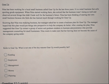 Grac Up Nina has been working for a local small