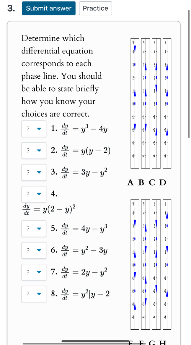 Help Determine which differential equation
