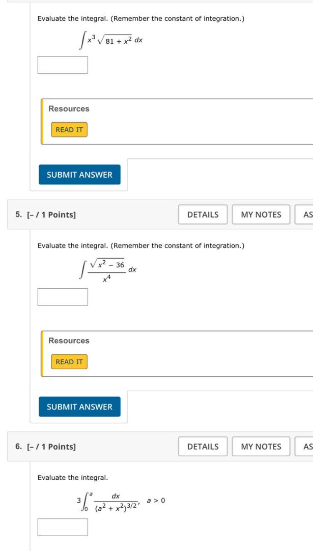 Evaluate the integral. ( R e m e m b e r the
